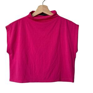 NWT House Of Harlow 1960 Pink Mock Neck Crop Top S